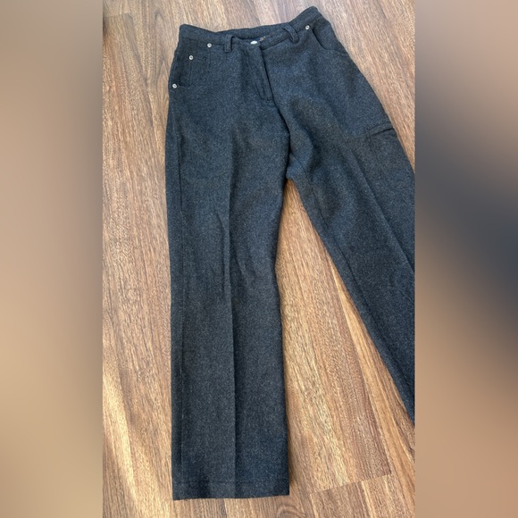 WOOLRICH High Rise Wool Straight Leg Trousers Heritage Minimalist Dress Pants 6 - Picture 4 of 14